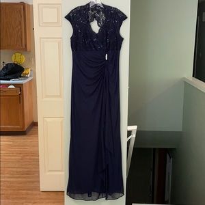 Beautiful Navy Blue Mother of the Bride Dress.